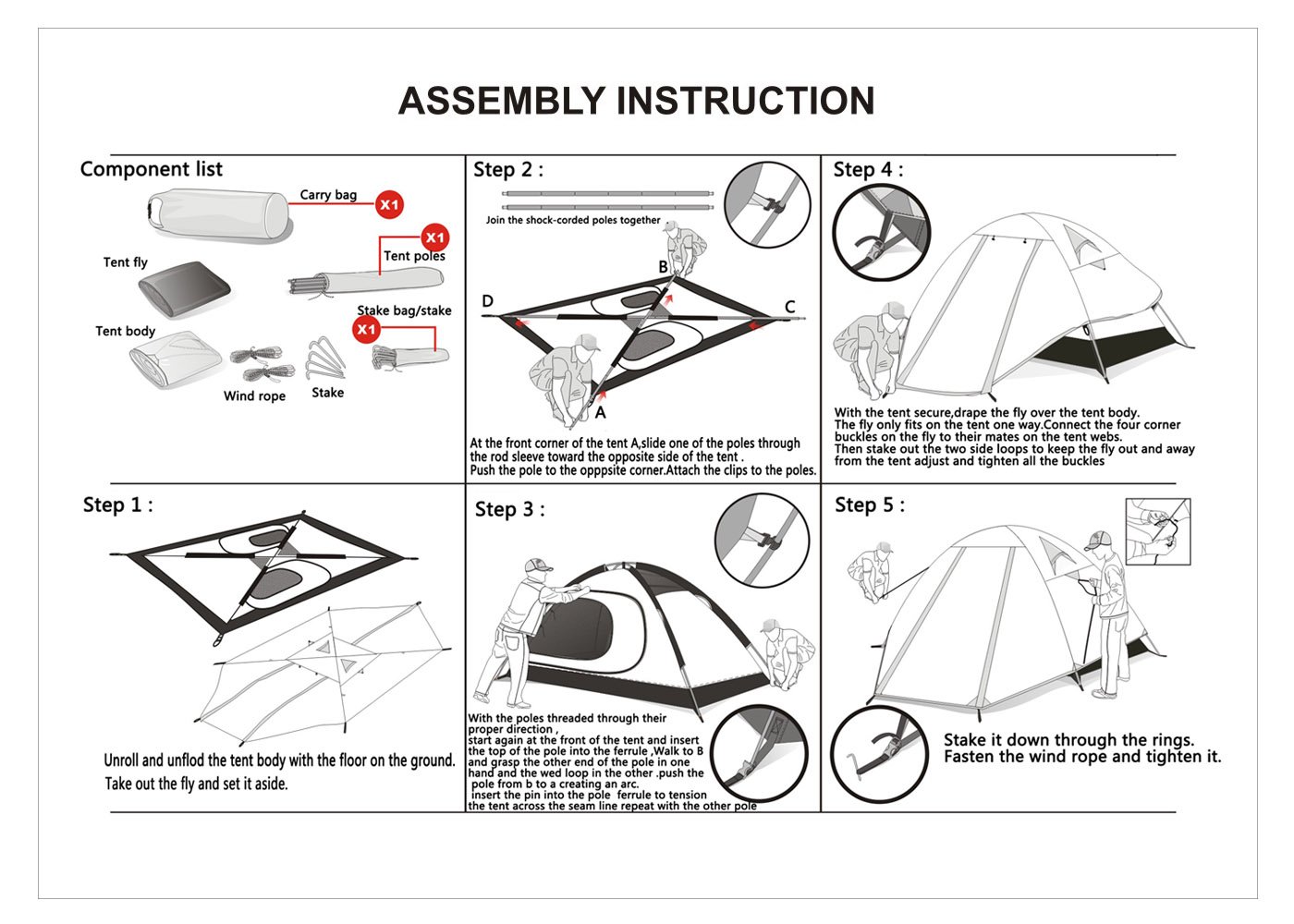 LETHMIK Portable Outdoor Backpacking Tentｶﾝﾏ23 Person Ultralight