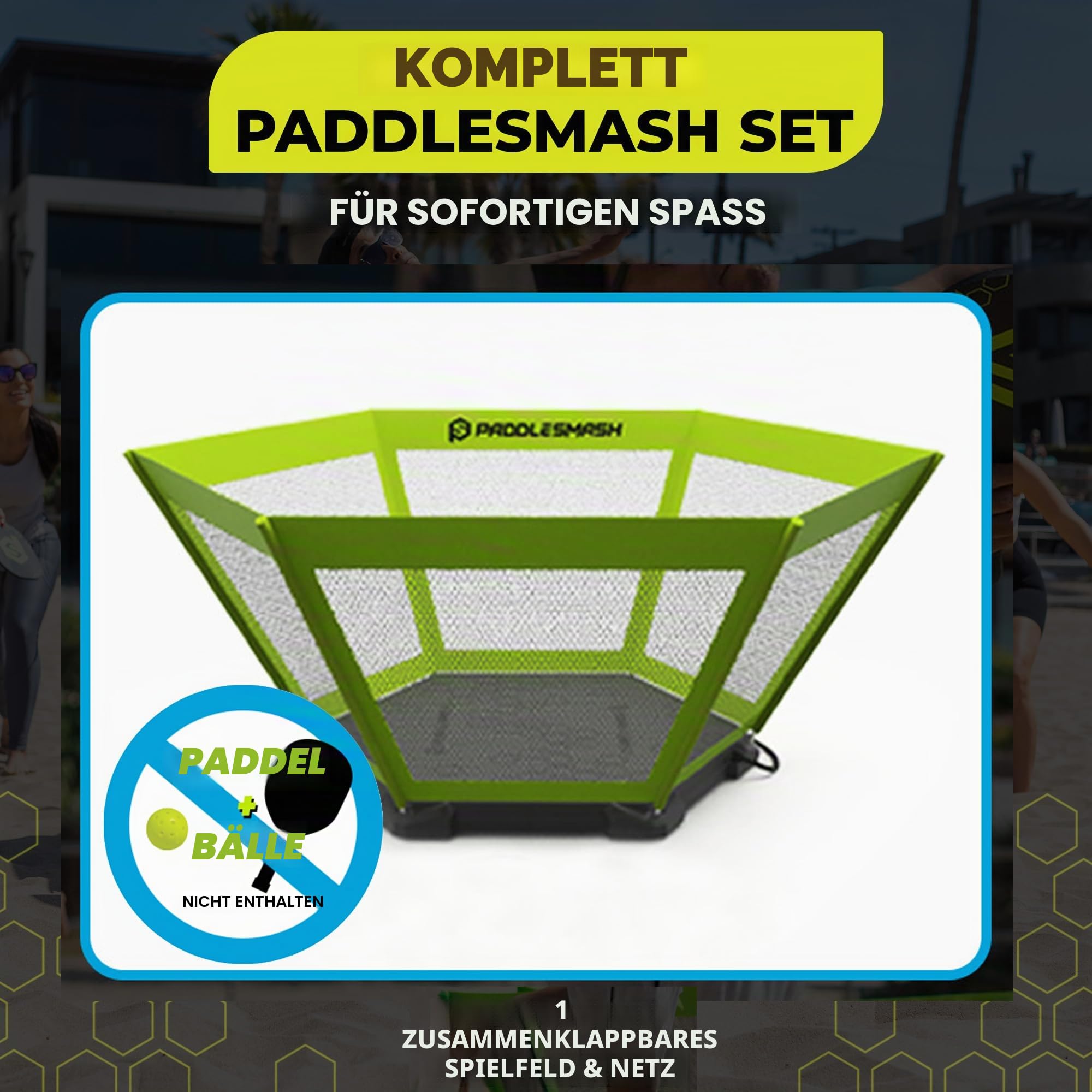 PaddleSmash - Outdoor-Spiele - Hofspiele - Strandspiele - Outdoor-Spiele für Erwachsene und Familie - Perfekt für Hinterhof, Strand, Heckklappe & Rasen