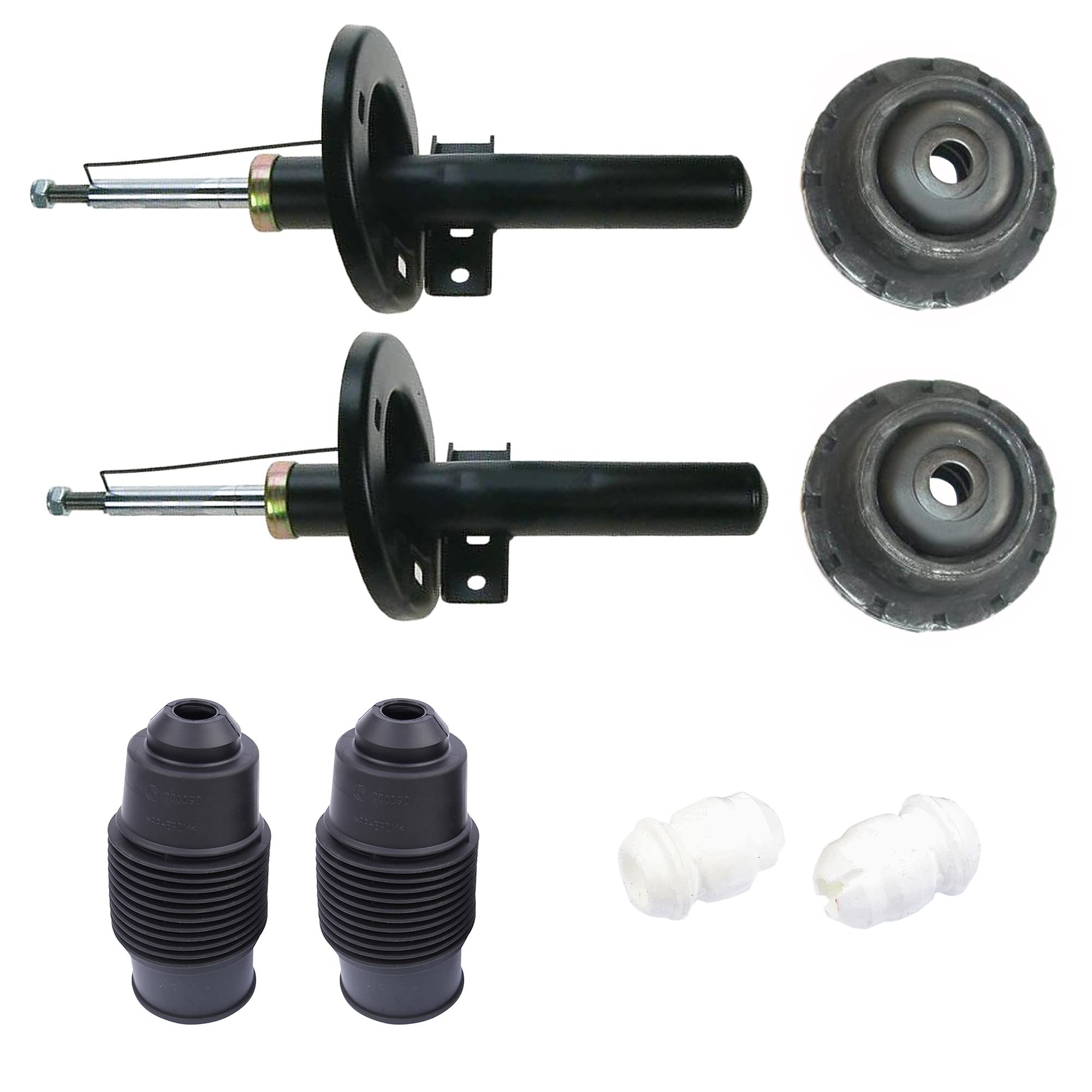 ATEC Germany 2x Amortiguador de gas a presión puntal delantero bitubo, | Compatible con: FORD GALAXY I, Seat ALHAMBRA, VW SHARAN