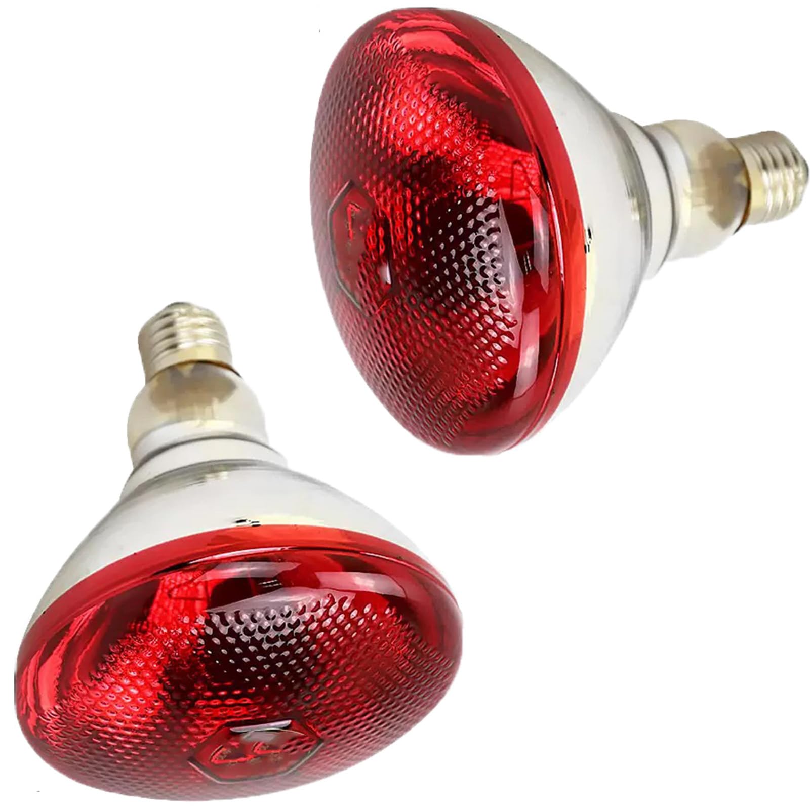 Sxminer 2 Pack Infrared Lamp 275 Watt E26 E27 Socket Red Infrared Heat Lamp Bulb, Brooder Heat Lamp for Chicks Coop, Reptiles, Amphibian, Pet, Food Heating lamp,Light Therapy Use Heating Bulb