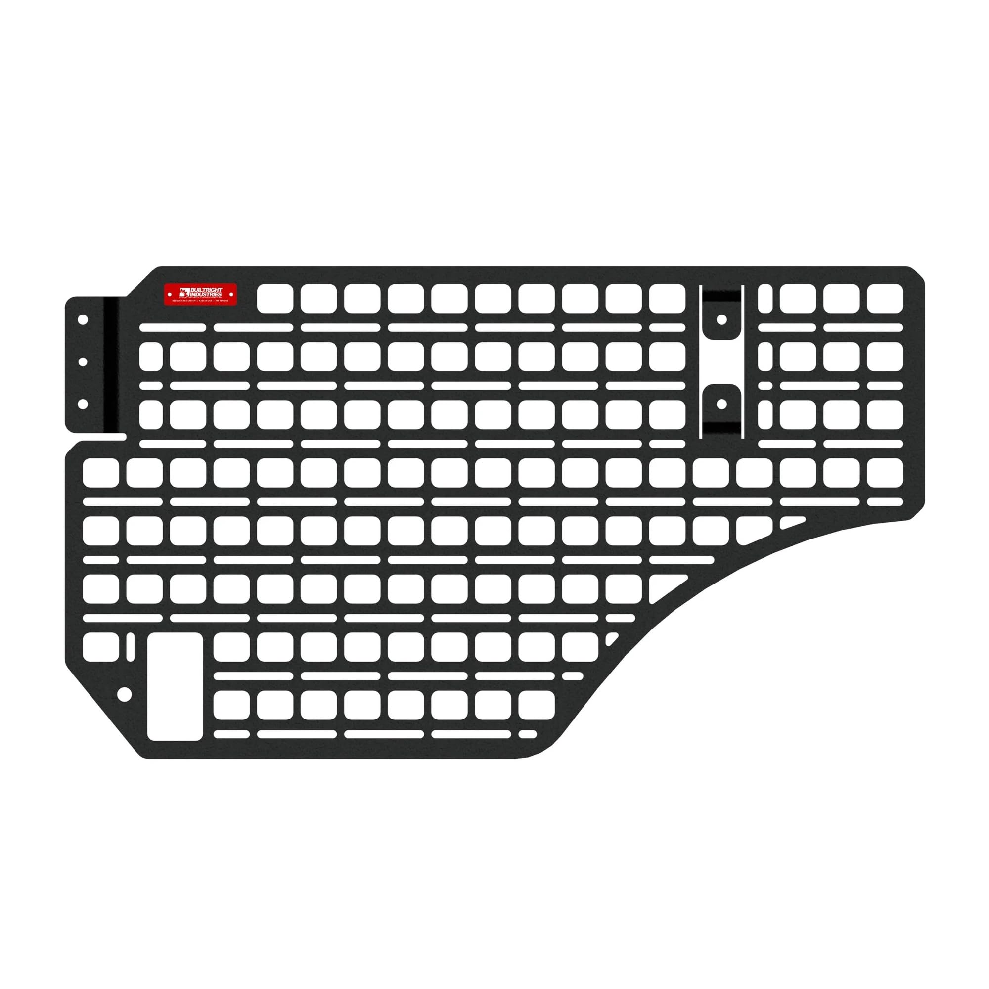 BuiltRight Industries Driver's Side Rear Bedside MOLLE Panel Rack System Compatible with 2019+ RAM 1500 – Truck Bed Storage Organizer​