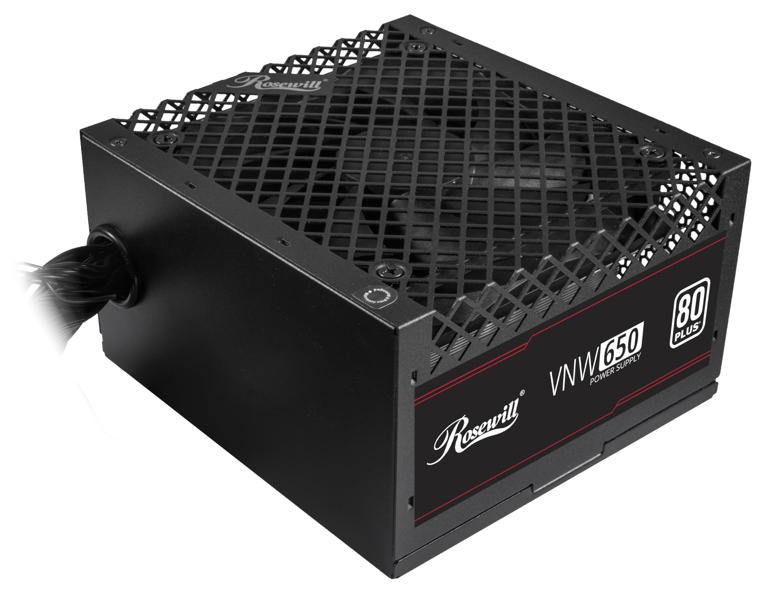 Rosewill VNW 650W 80+ White Certified, Non-Modular Active PFC Design, Low-Noise Power Supply, Electrolytic Capacitor, 120mm FDB Silent Fan - 5 Year Warranty - VNW650
