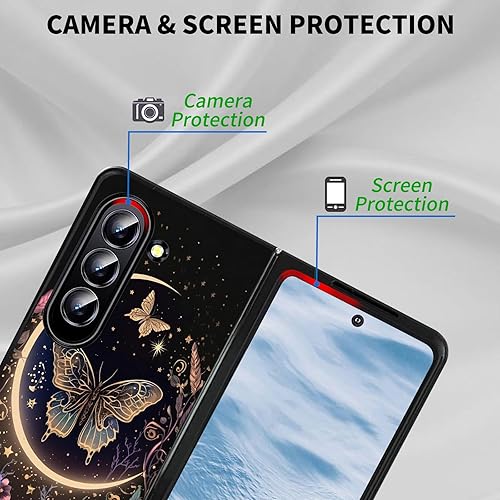 Vista 45 de Funda protectora para Samsung Galaxy Z Fold 5 2023 Slim Light Hard PC Shook Proof Funda protectora para Samsung Galaxy Z Fold 5 7.6 pulgadas - Flor