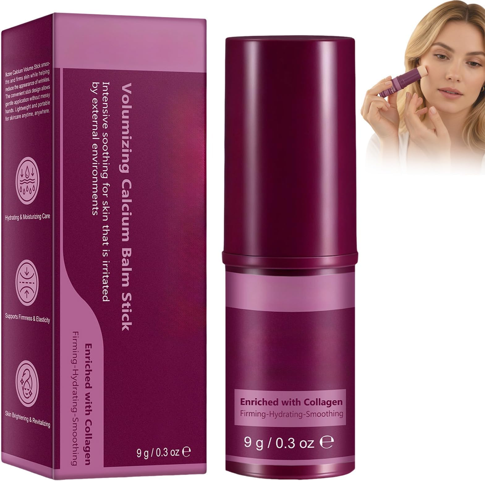 Calcium Multi Balm, Calcium Volume Multi Balm, Wrinkle Core Stick Firming & Anti-Aging Korean Skincare Stick, Korean Collagen Moisturing Sticks, Firming Hydrating Skin for All Skin Types (1Pc)