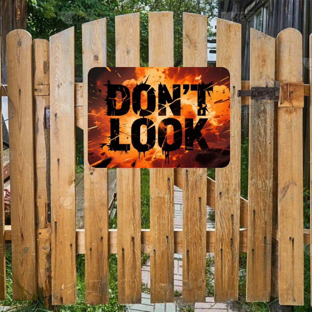 Three Monkeys Don't Look Listen Say Tin Sign, 8x12 Inch