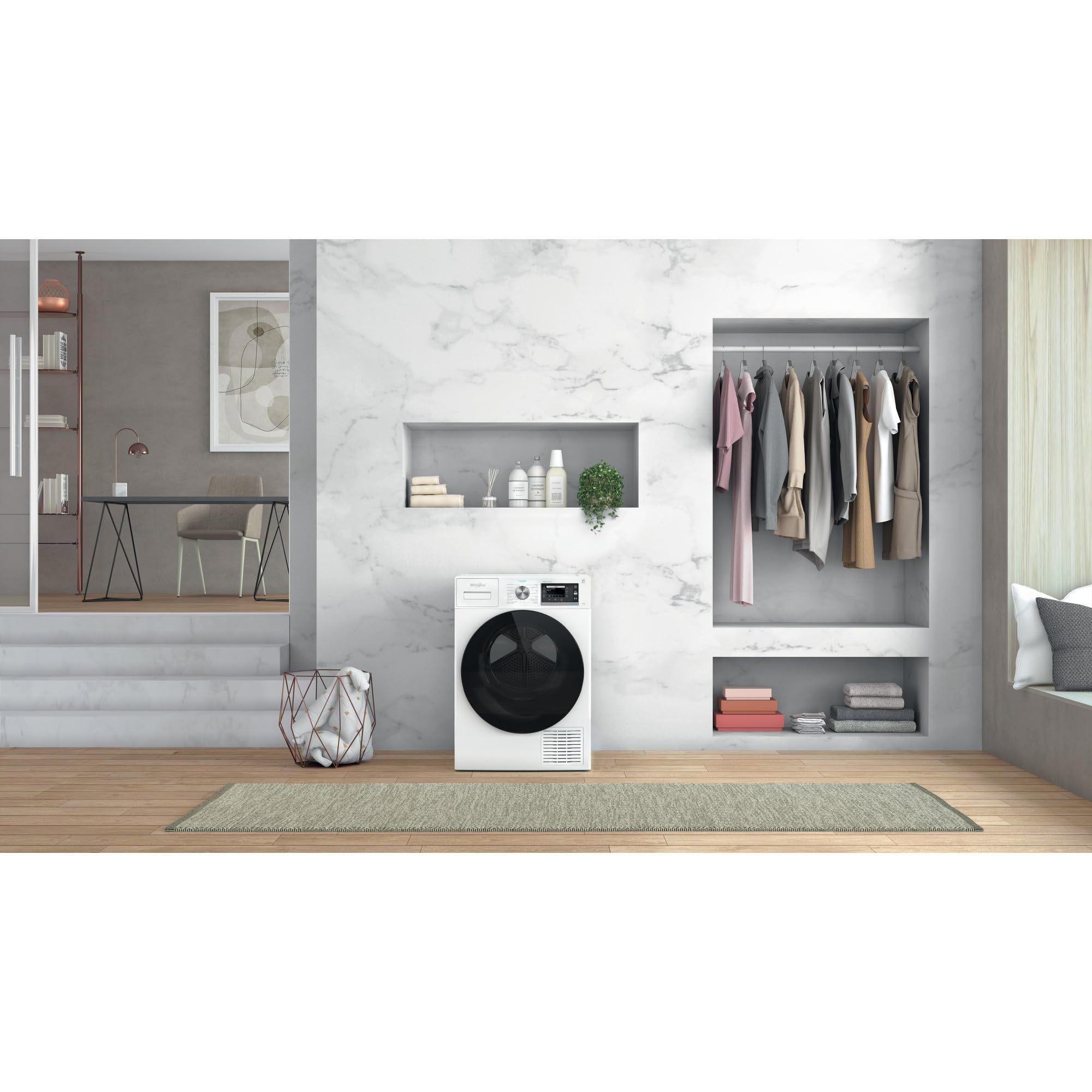 Whirlpool - Asciugatrice W6 D94WR SPT Pompa di calore, Libera installazione, 9 kg, Bianco