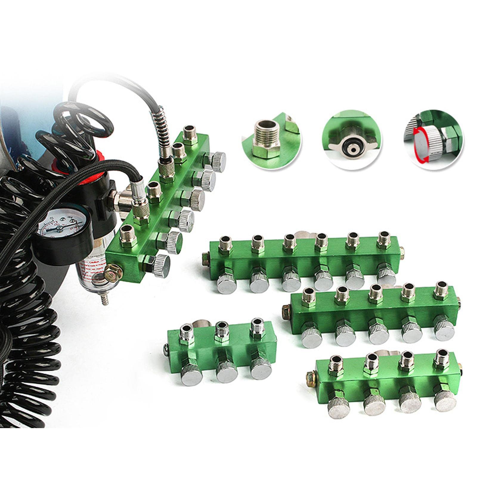 Tuyau Aérographe 3 Mètres BD-30 Avec Raccords 1-8 Standard Aux Deux