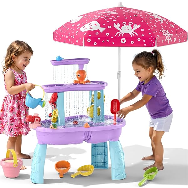 Sun-Shaded Three-Tier Sensory Table