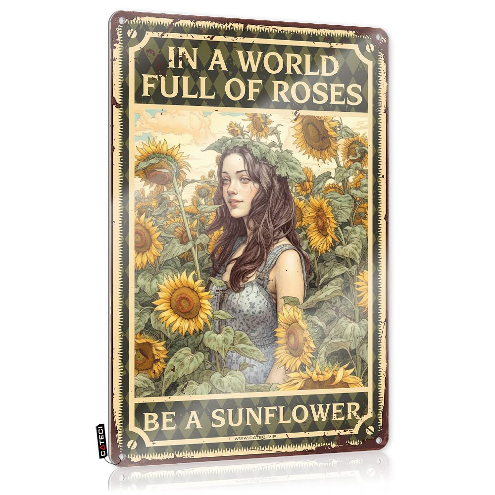 Mwfkkaddb Colour Funny Signs Billiard In A World Full Of Roses Be A Sunflower Tin Sign Metal Garden Signsfunny Decorfunny Office Signsgrandma Gift Ideas Funny Patio Signs Room Door Decor(30X40cm)