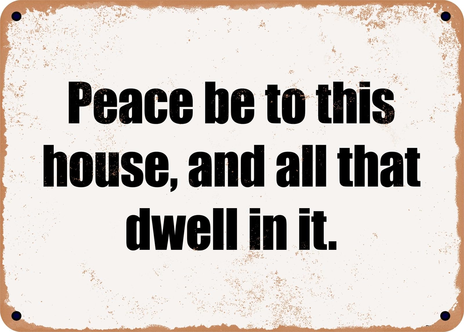Miaomansenstore Metal Sign - Peace Be To This House, And All That Dwell In It Home Decor
