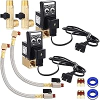 Vista 1 de Bonuci 2 Sets Electronic Drain Valve Kit Automatic, 110V Timed Tank Drain Water Valve for Air Compressed (Separating)