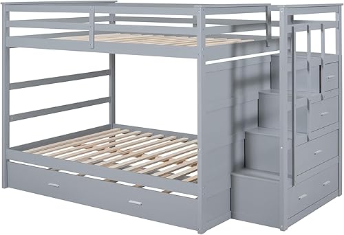 Miniatura 151 de Versatility - Litera individual sobre individual con escritorio y armario integrados, cama alta de madera maciza y plataforma independiente con