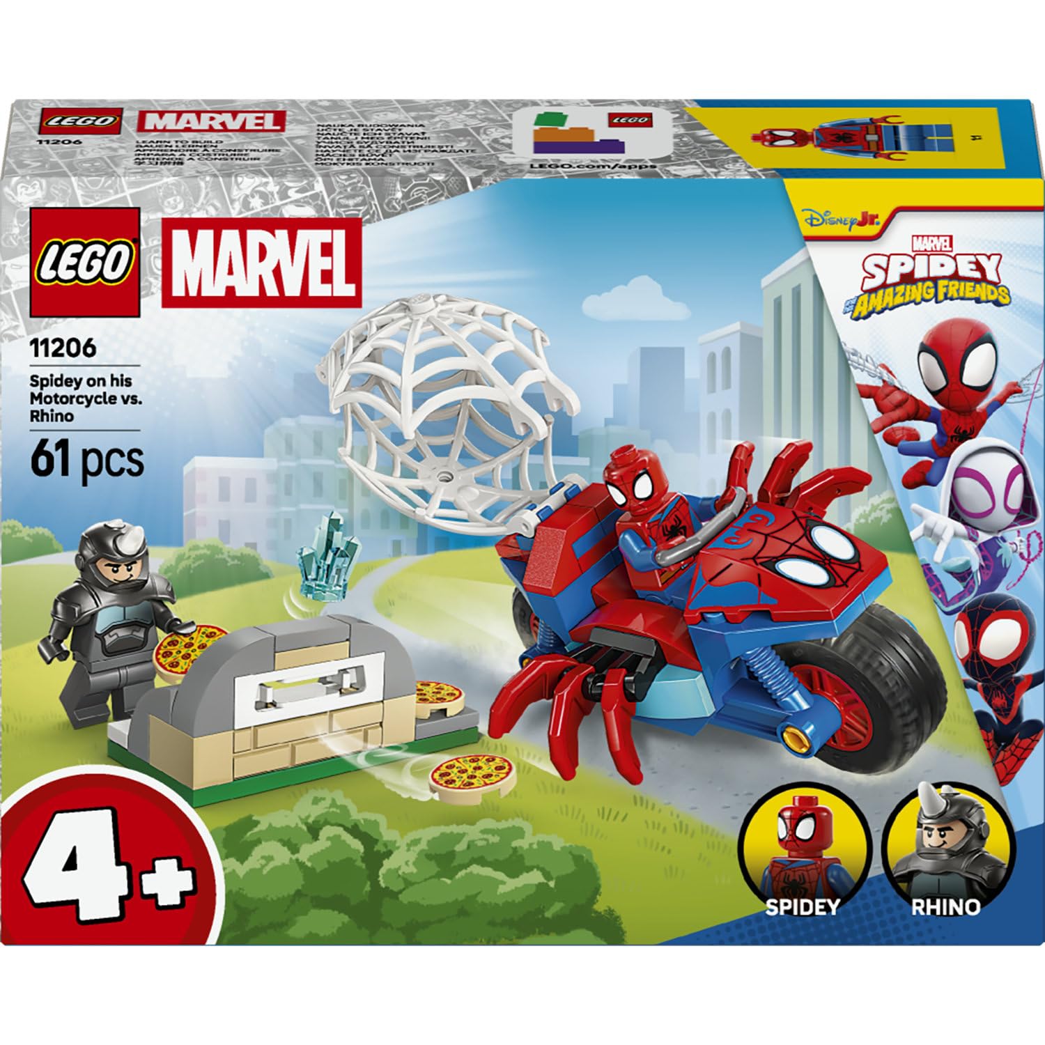 LEGO Marvel Spidey ve Arkadaşları Motosikletli Spidey Rhino'ya Karşı 11206