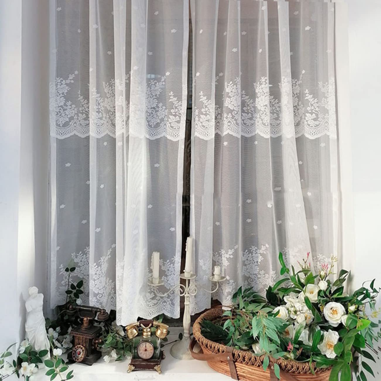 蘭さま特注品♥幸せのカフェカーテン♡黒無地＆白無地 コットン 30×120×6枚 蘭さま特注品♥幸せのカフェカーテン♡黒無地＆白無地 コットン