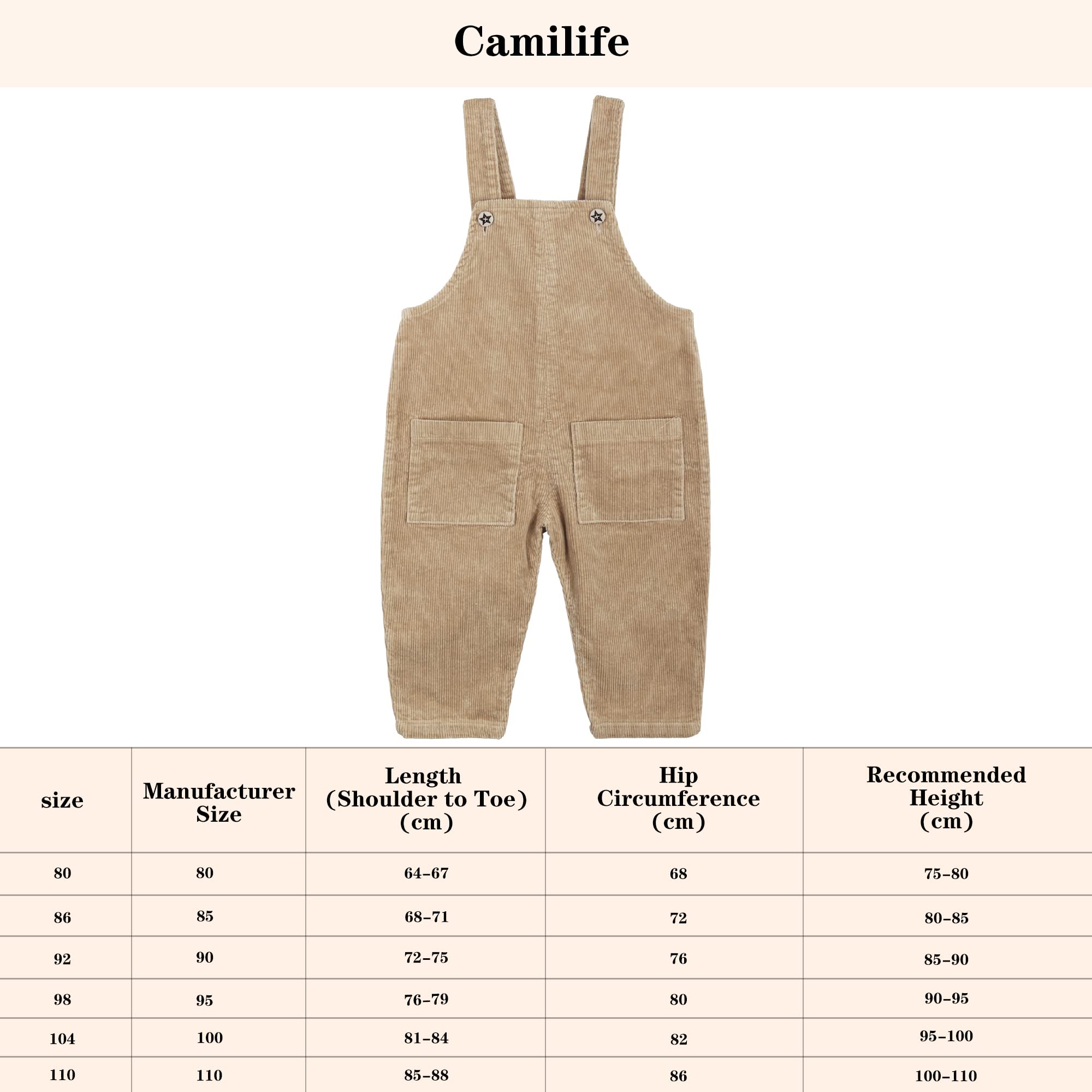 Salopette en Velours Côtelé pour Bébé Tout-Petit Enfants Garçon et Fille avec Bretelles pour Bébé Tout-Petit Enfants 1-4 ans Style Vintage Rétro - Taille 80/86/92/98/104/110