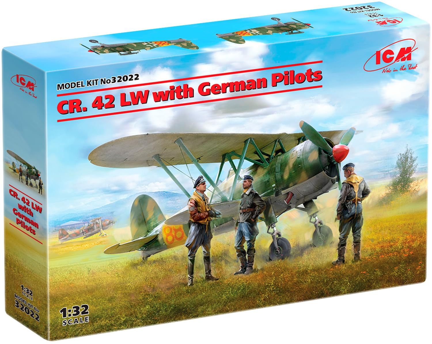 ICM 1:32 CR. 42 LW with German Pilots, Model kit, ICM32022