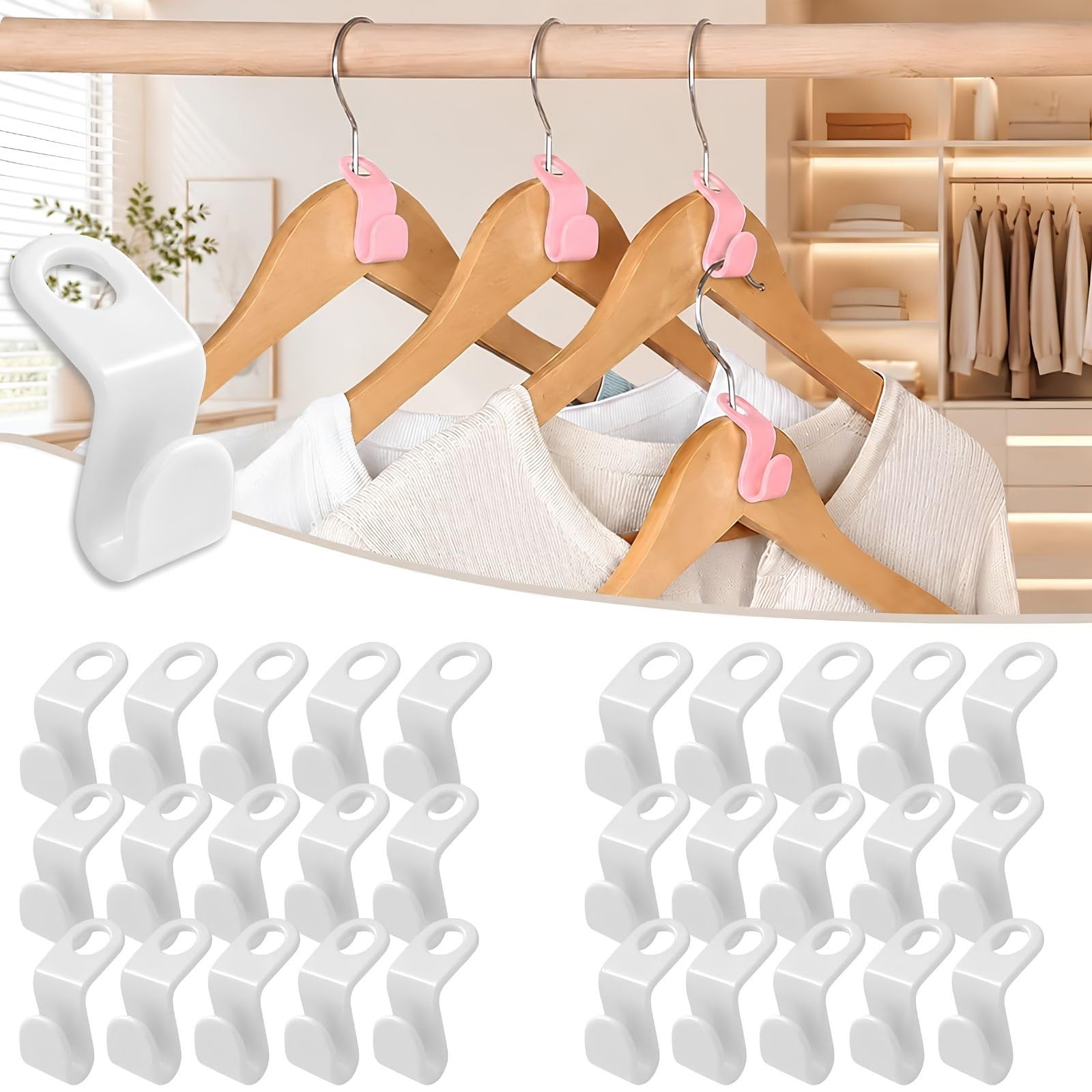 GHHZML Space Saving Hanger Connector Hooks