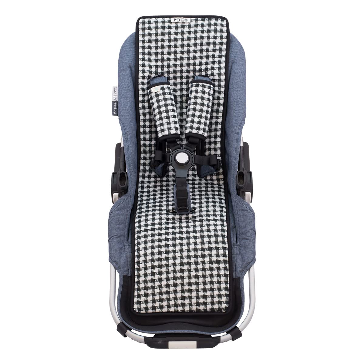 JYOKO KIDS Podkładka na wózek spacerówka, Bliźniaczy 100% Bawełna (Vichy)