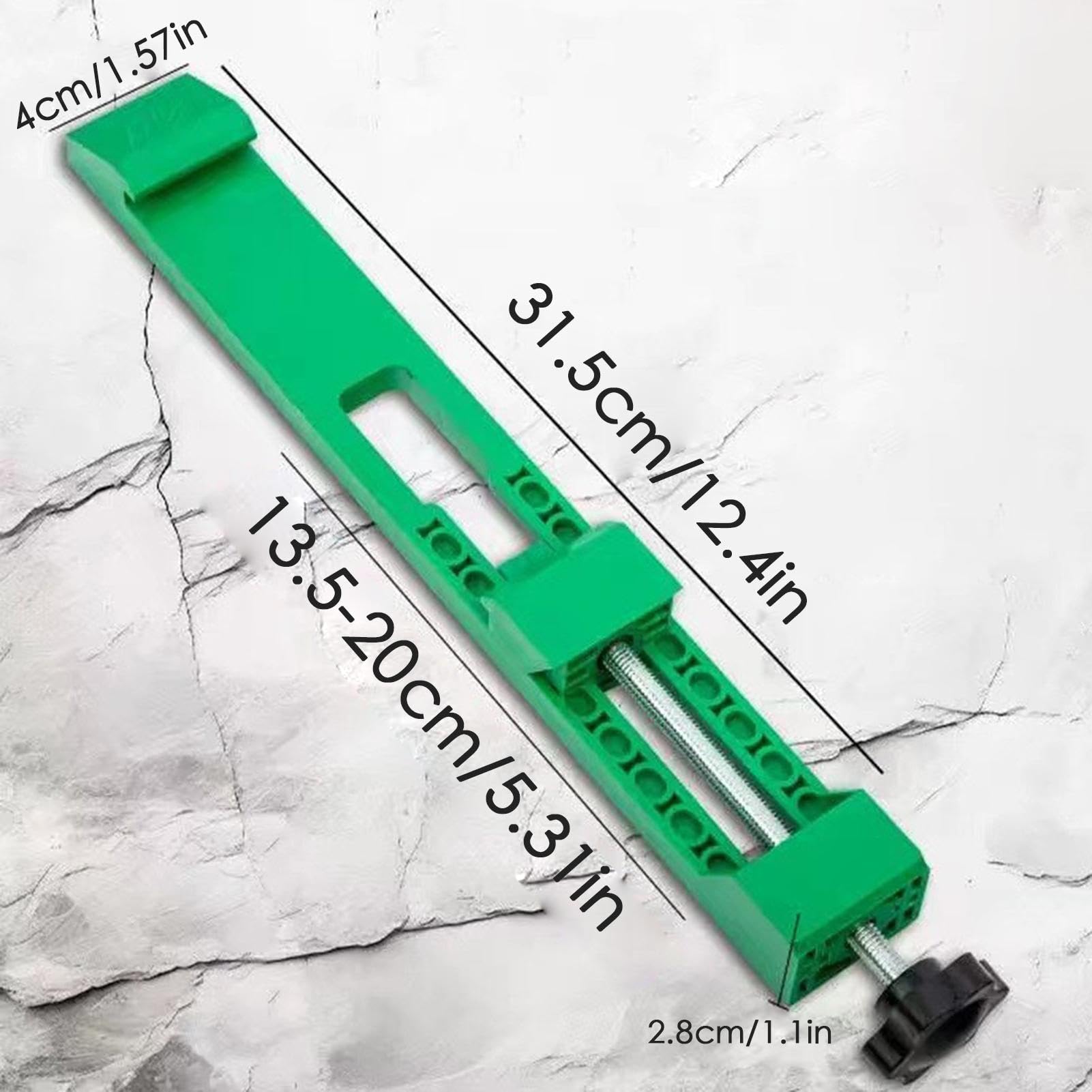 en positioneringsgeleider, met 60 cm verstelbare rail