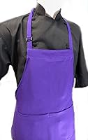 Vista 3 de CHEFSKIN Conjunto de delantal y sombrero de chef PURPLE Nuevo tejido ultraligero, ajustable suave