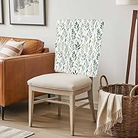 Vista 8 de Savannan Classicsan48749 - Juego de 4 fundas protectoras para sillas de comedor, con hojas de eucalipto de verano, fundas protectoras