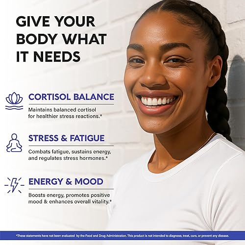 Miniatura 3 de Suplemento de Cortisol para Mujeres - Albahaca Sagrada  Ashwagandha  Rhodiola  L-Teanina - Equilibrio Hormonal a Base de Plantas - Apoyo al Estado