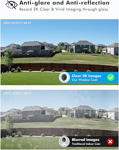 Miniatura 4 de Cámara de seguridad de ventana 2K de 3 MP, 5G y 2.4 GHz, WiFi para interiores, para seguridad en el hogar, con visión nocturna a color Starlight,