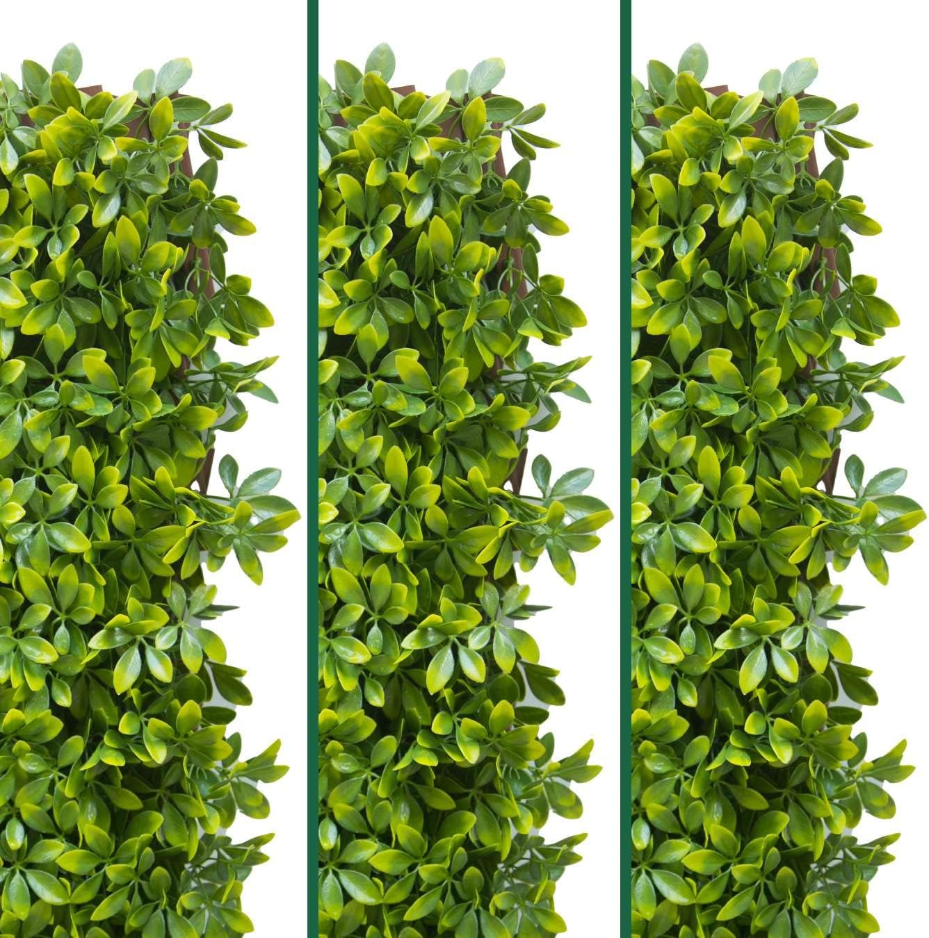 EverTrellis Expanding Artificial Trellis in Green Leaf x3 Triple Pack