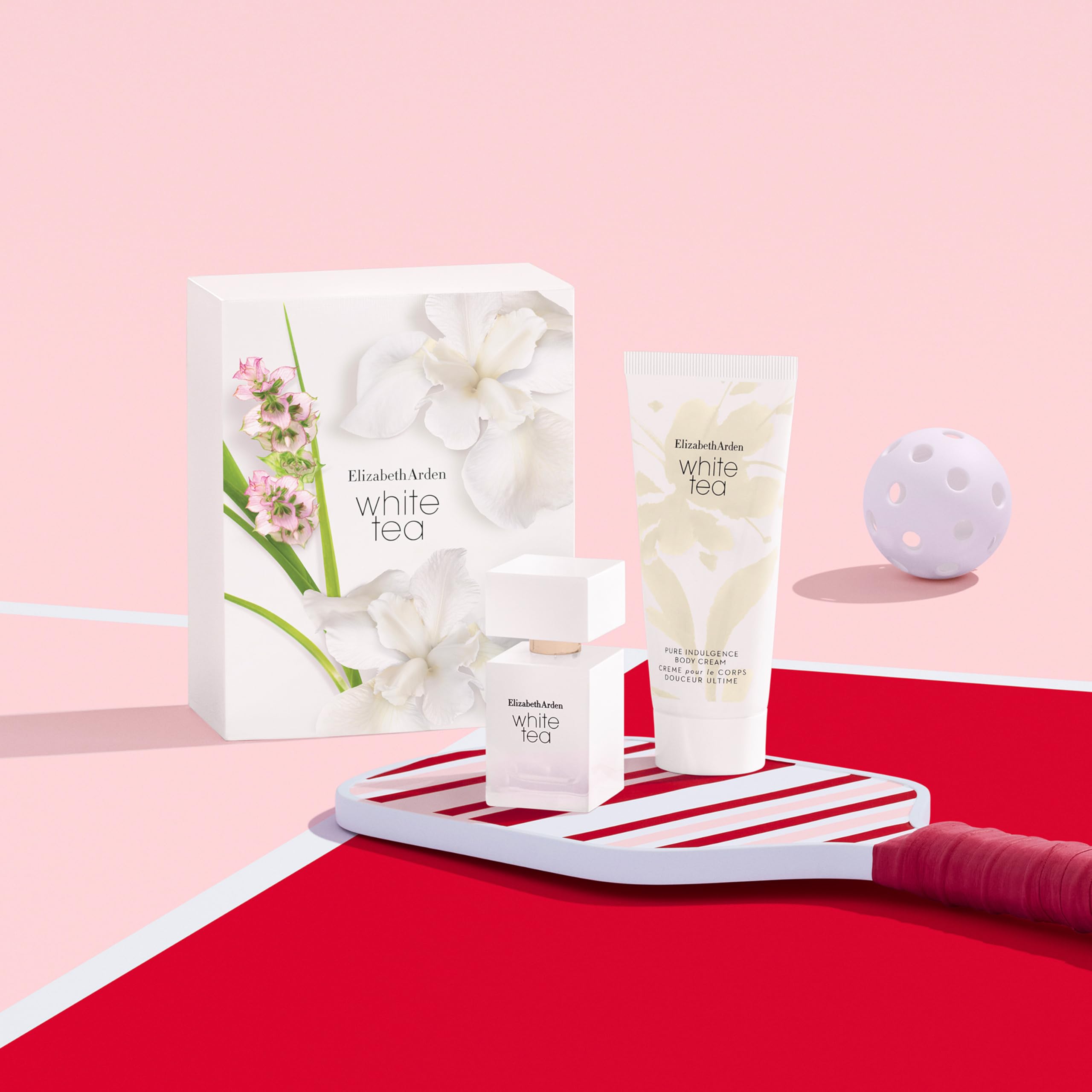 Elizabeth Arden - Coffret White Tea 2 Pièces - Parfum Femme Floral Boisé Musqué - Eau de Toilette et Crème Corps Hydratante au Beurre de Karité - Senteur Durable pour une Peau Douce