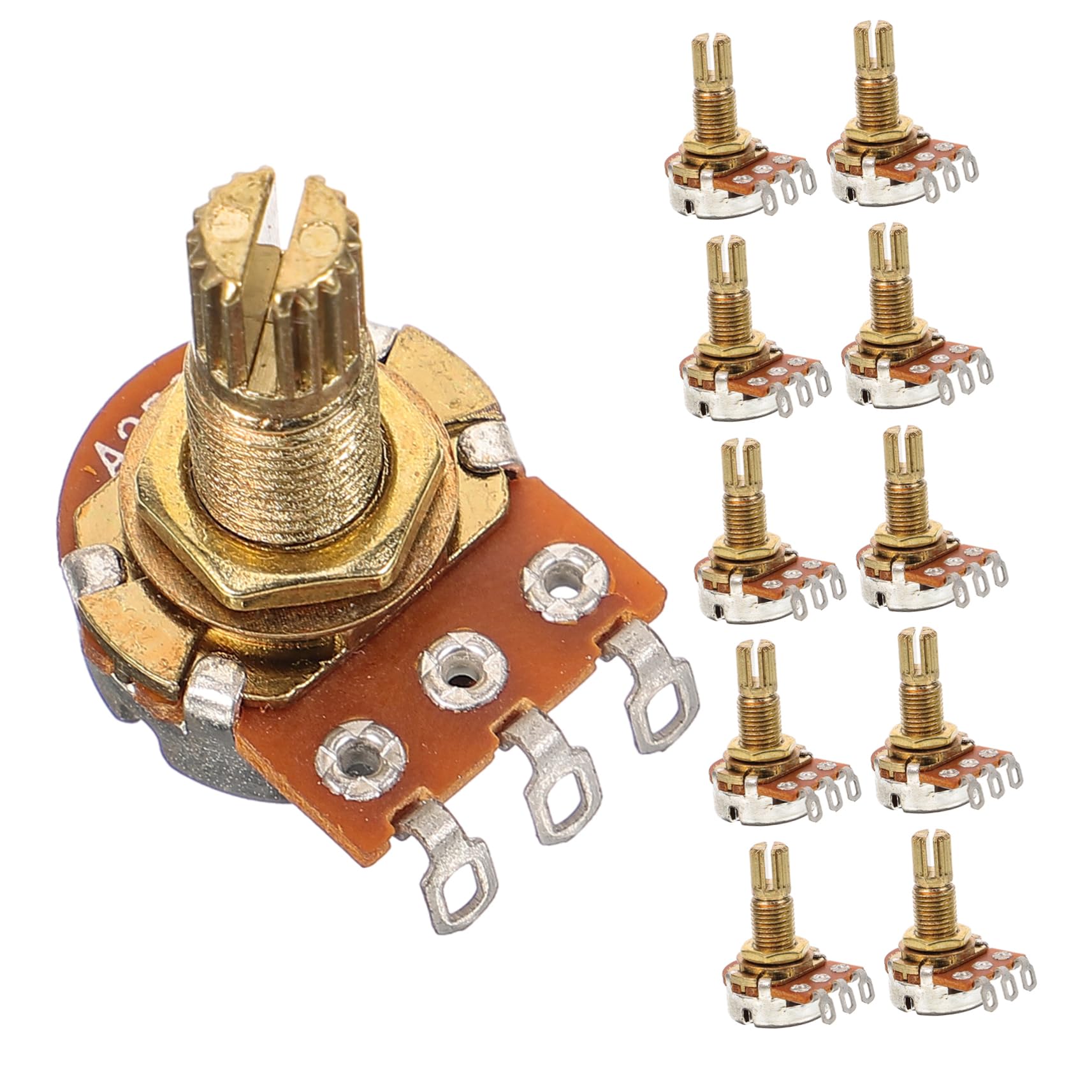 Abaodam 30 Piezas Potenciómetro De Guitarra Potenciómetro De Reemplazo De Guitarra Control De Volumen De Guitarra Piezas De Guitarra Eléctrica Eje Dividido Ollas De Audio Accesorios