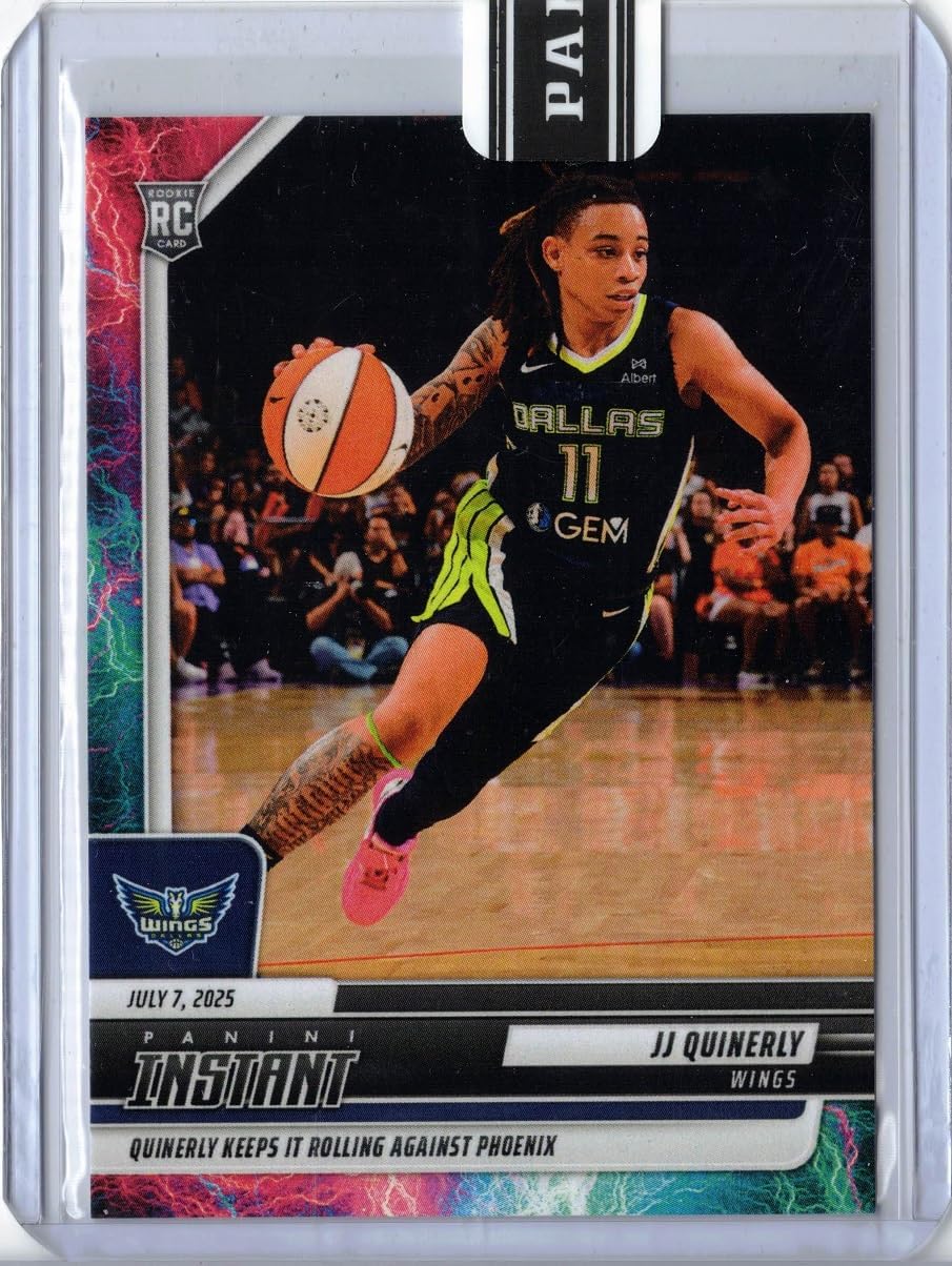 2025 Panini Instant WNBA Lightning Basketball #133 JJ Quinerly Rookie Card Wings - Only 5 made!