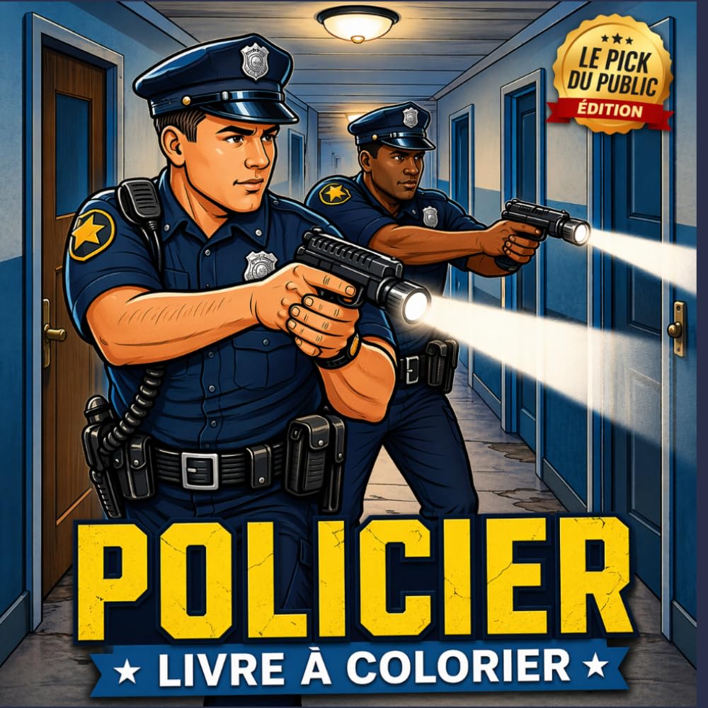 Le Pick du Public: Édition Policier Livre à colorier