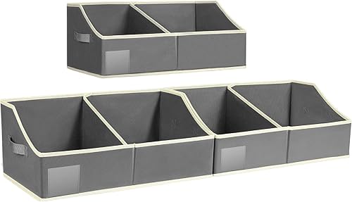 homsorout Closet Storage Bins, Trapezoid Storage Baskets with Handle, Closet Organizer Bins for Closet Organization for Organizing Shelves ,