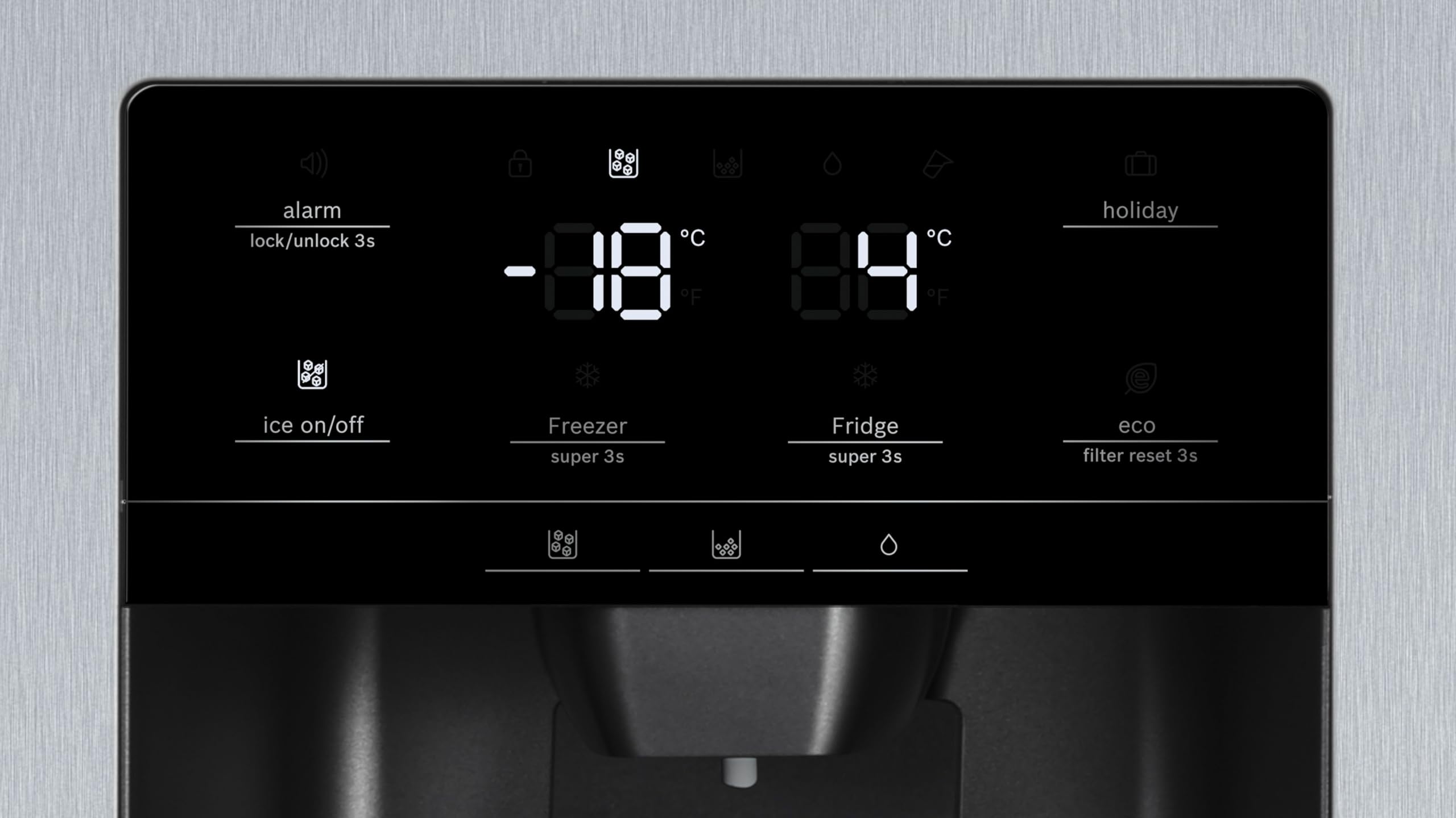 Bosch Serie 6 American Side-by-Side 178.7 x 90.8 cm Total NoFrost KAD93AIDP | NoFrost nie wieder abtauen, Eis- und Wasserspender mit Festwasseranschluss, XXL 562 l Volumen, helle LED Beleuchtung