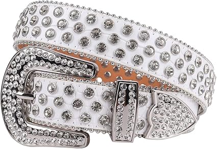 最終値下げ！未使用CrystalReptiles LEATHER JEWELS Wvapzxx Western Rhinestone Studded Belts Women Leather Belt