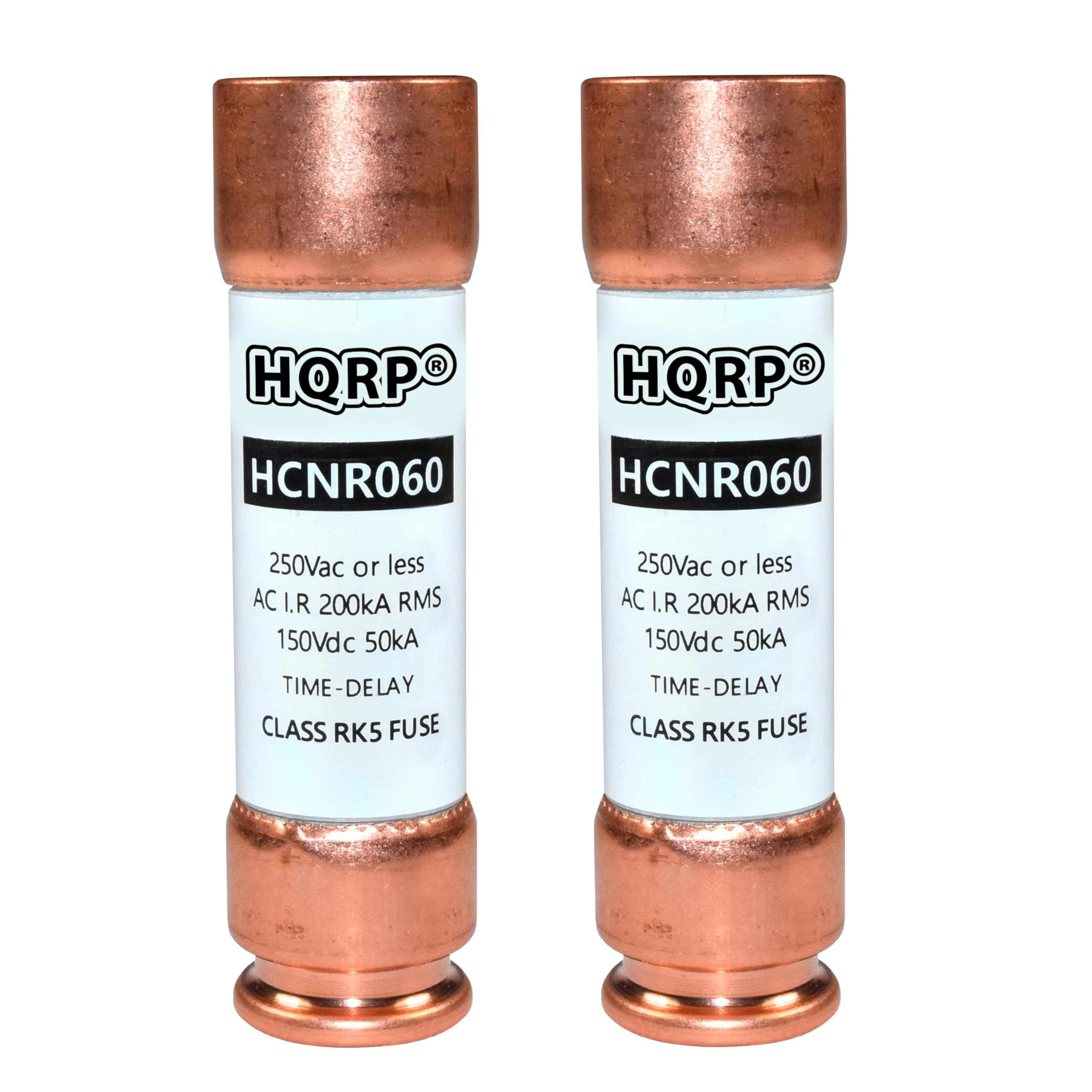 HQRP 2-Pack HCNR060 60 Amp 250V Dual Element Time-Delay Fuse, Class RK5 Replacement for Bussmann BP/FRN-R-60 FRN-R-60, Edison ECNR60, Littelfuse