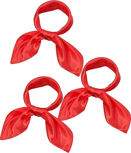 SATINIOR 3 Pcs Neck Scarf Women Silk Chiffon Scarf Square Scarfs Satin Headscarf Neck for Women