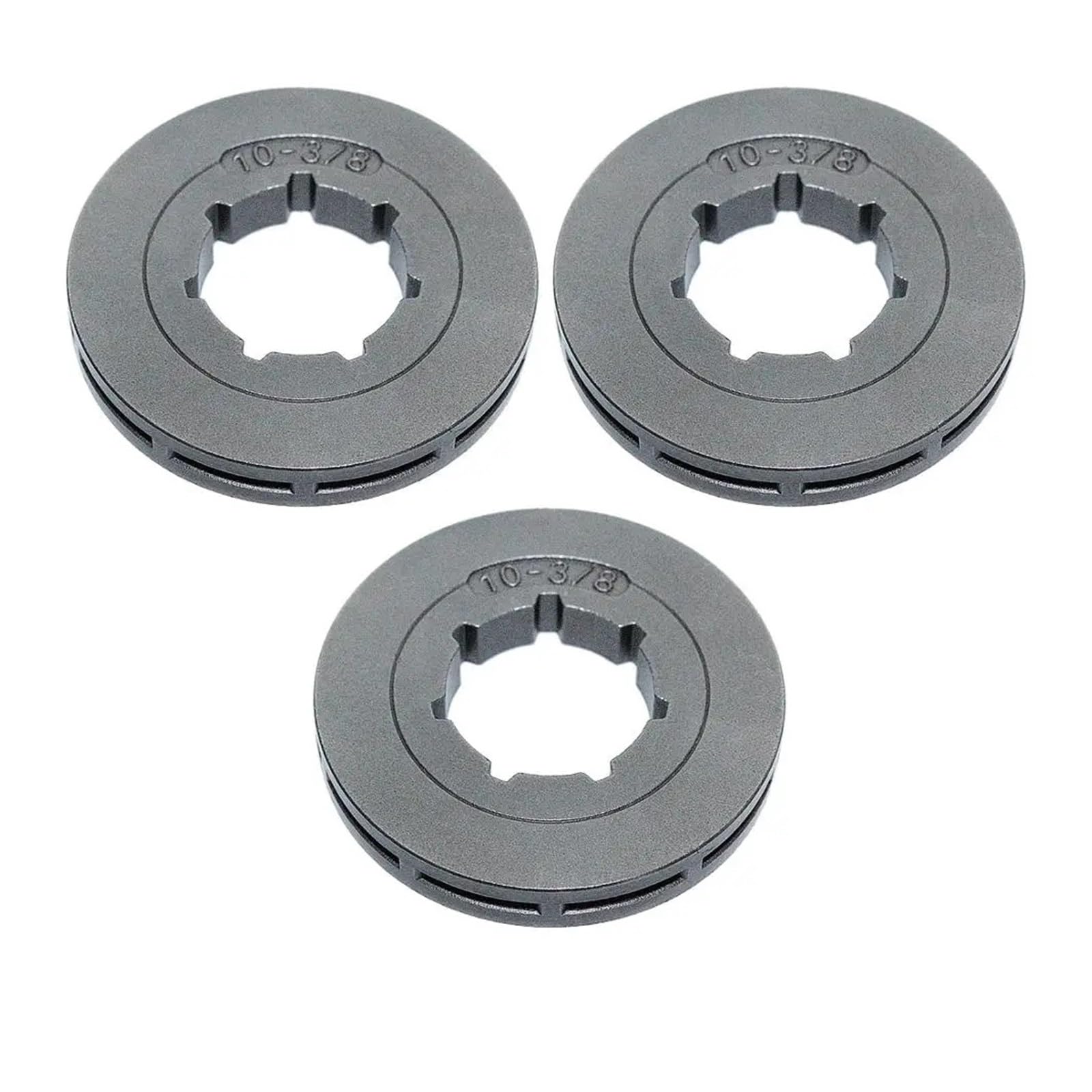 Kit de 3 piñones for Motosierra de 10 Dientes y Paso de 3/8", compatibles con Otras motosierras, estándar de 22 mm y 7 estrías.