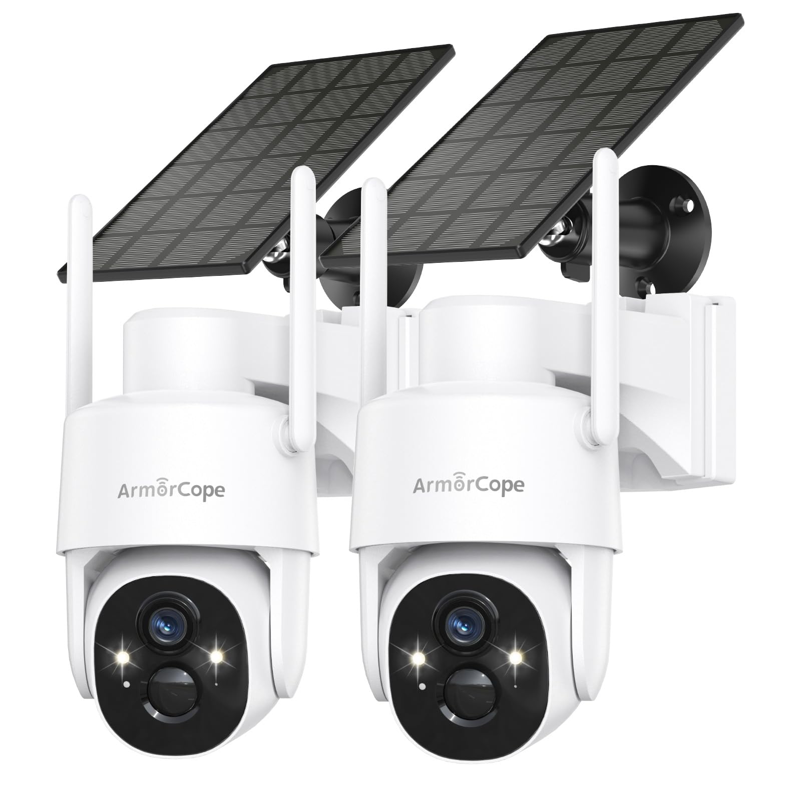 Armorcope Solar Security Cameras Wireless Outdoor,360° View Battery Powered with Spotlight Color Night Vision,2K WiFi Home Security,PIR Sensor,