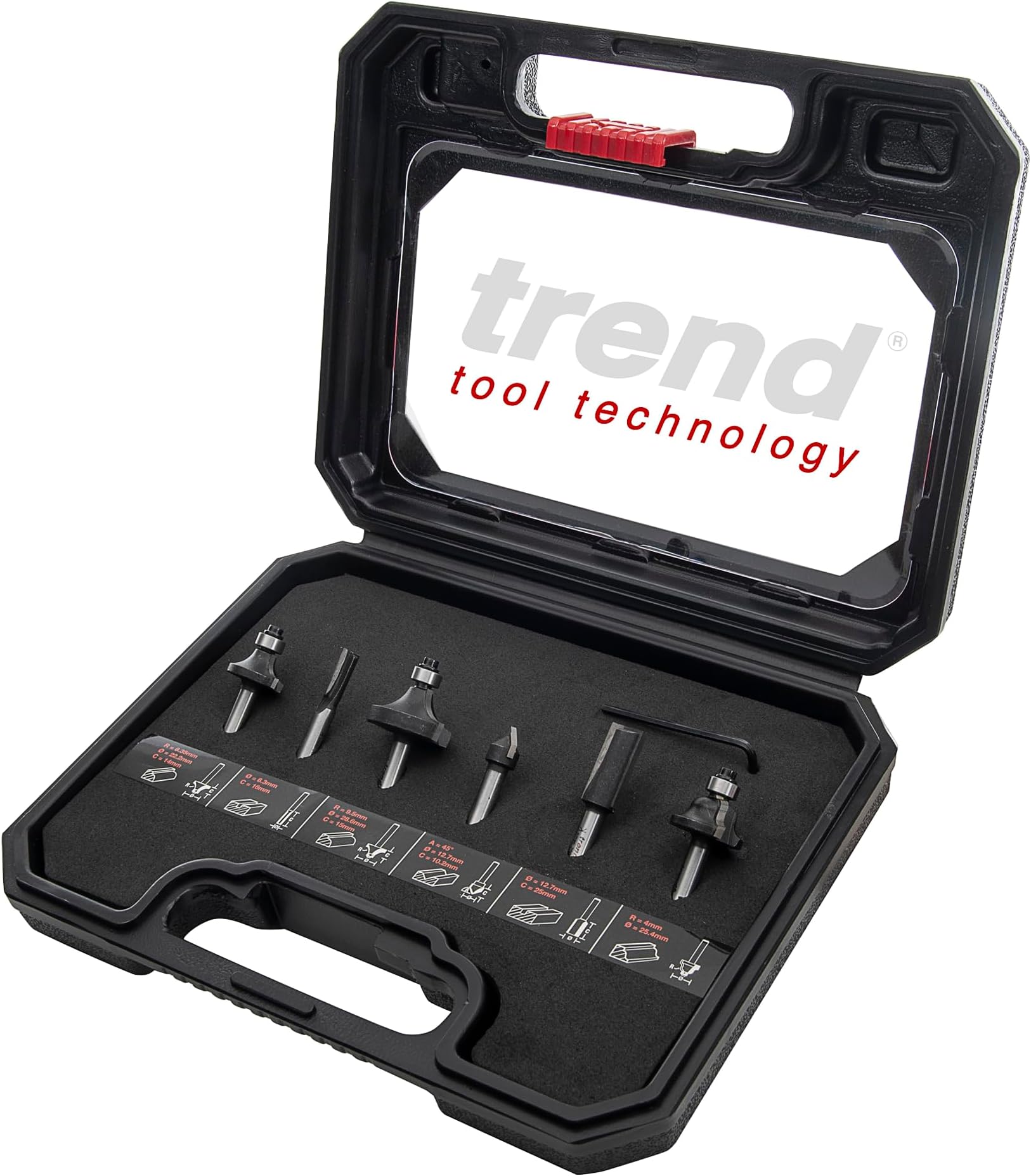Trend SET/SS11X1/2TC 1/2-Inch Shank TCT Router Starter Cutter Set-Black/White (6-Piece)