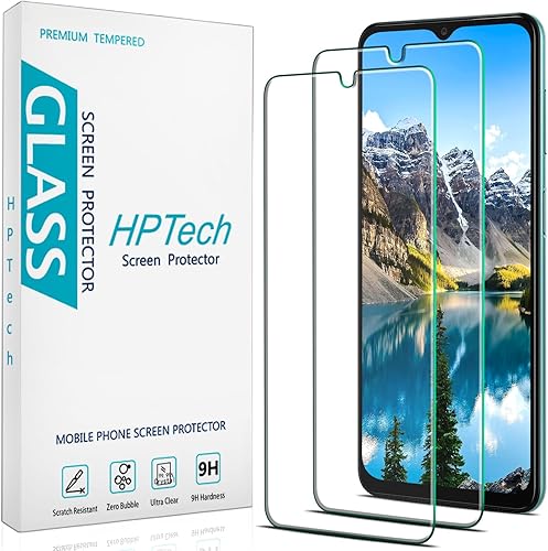 HPTech Protector de pantalla de vidrio templado diseñado para Samsung Galaxy A13 5G, fácil instalación, sin burbujas, compatible con fundas