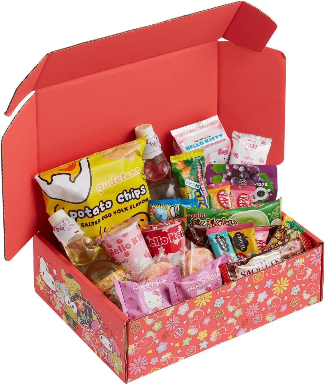 Hello Sanrio Surprise Japanese Snacks Box! Assortment Of Cookies, Crackers, Candy, Soda, And So Much More Straight From Japan! Awesome Mix Of Japan Snacks! Hello Kitty-Inspired Snacks Every Time!