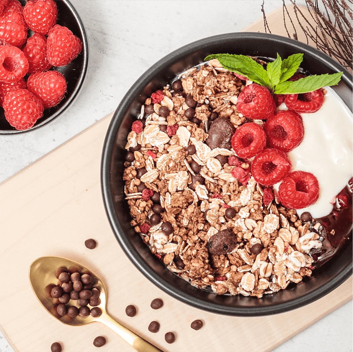 mymuesli 6er Schoko-Mix BIO Müsli (6x 575g) mit Chocolate, Super Choc, Choco Brownie, Choco Banana, Berry White Choc und Raspberry Dark Choc - Ohne Palmöl