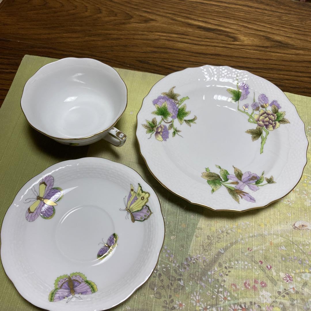 Amazon.co.jp: ヘレンド ロイヤルガーデンパピヨン トリオセット  