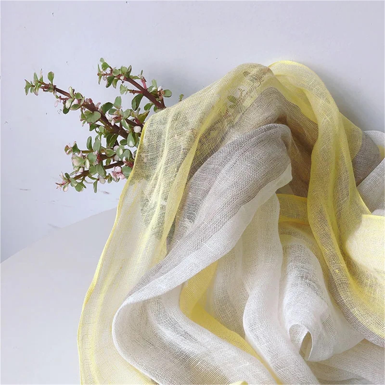 Sciarpa di Primavera Sciarpa Primaverile Sciarpa da Donna in Lino a Righe Larghe Versatile Primavera ed Estate Sciarpa Morbida