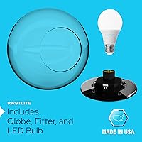 Vista 2 de KastLite Accesorio de iluminación combinado de poste de lámpara Lente acrílica transparente de 16 pulgadas con clips de ala negra Se adapta a