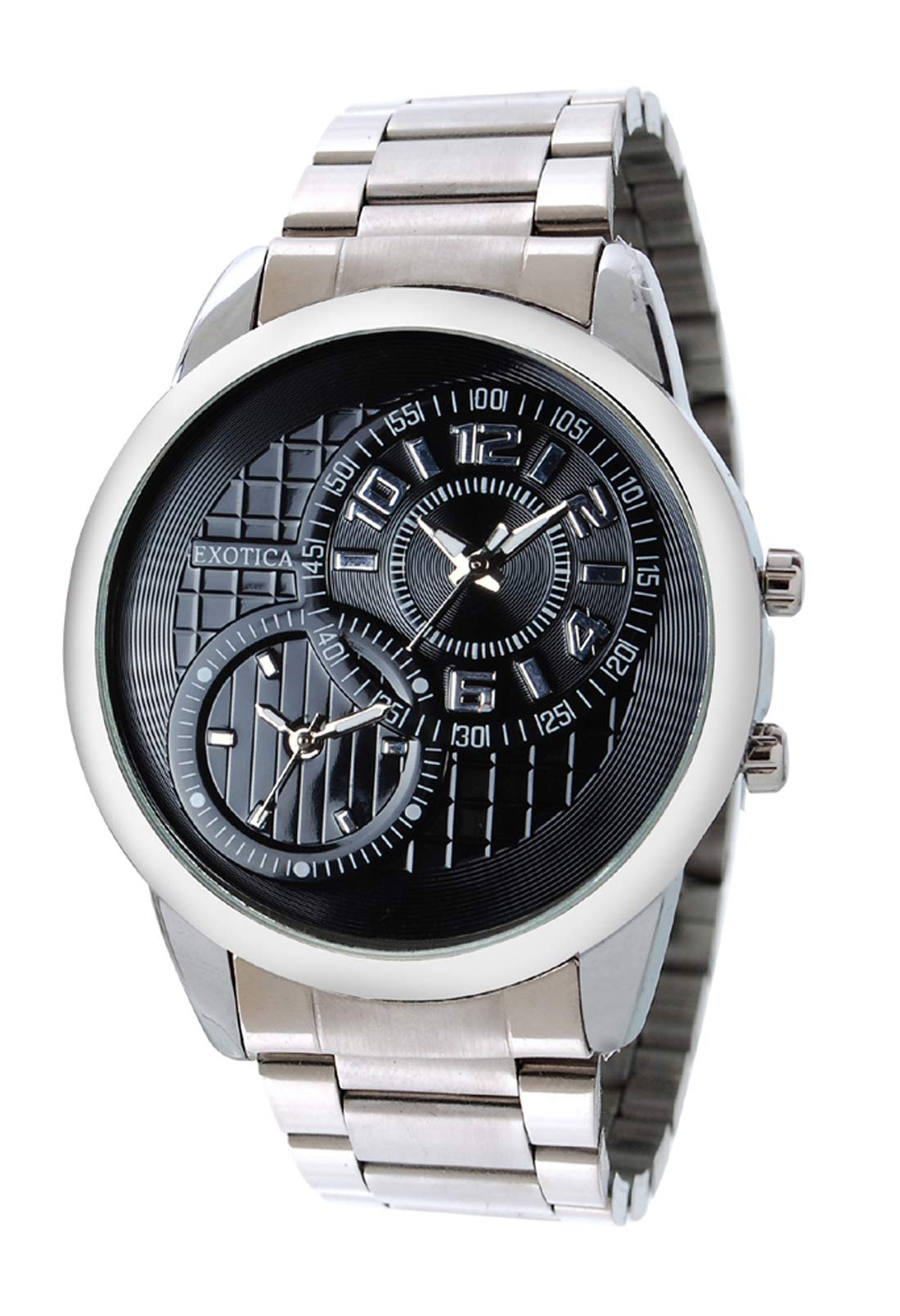 Exotica Black Dial Analogue Watch for Men (EF-50-Dual-ST-B) (B00K5M7HIG) Amazon Price History, Amazon Price Tracker