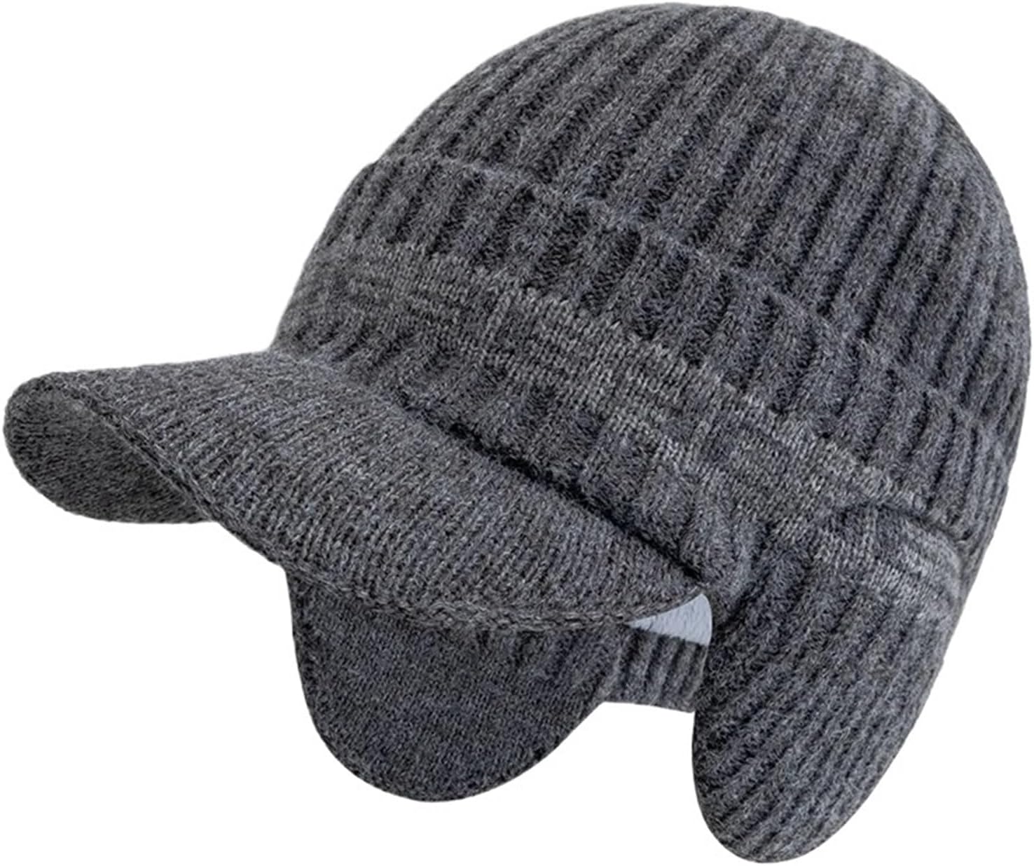 Plush Fur Lined Winter Hat with Earflap Men Outdoor Keep Warm Cap Father for Winter Warmth