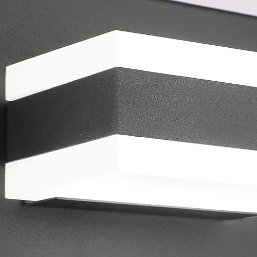 Miniatura 9 de SOLFART Luces de tocador de baño negras regulables LED modernas sobre el espejo, iluminación de baño negra para la pared del baño S8568 (5 luces)