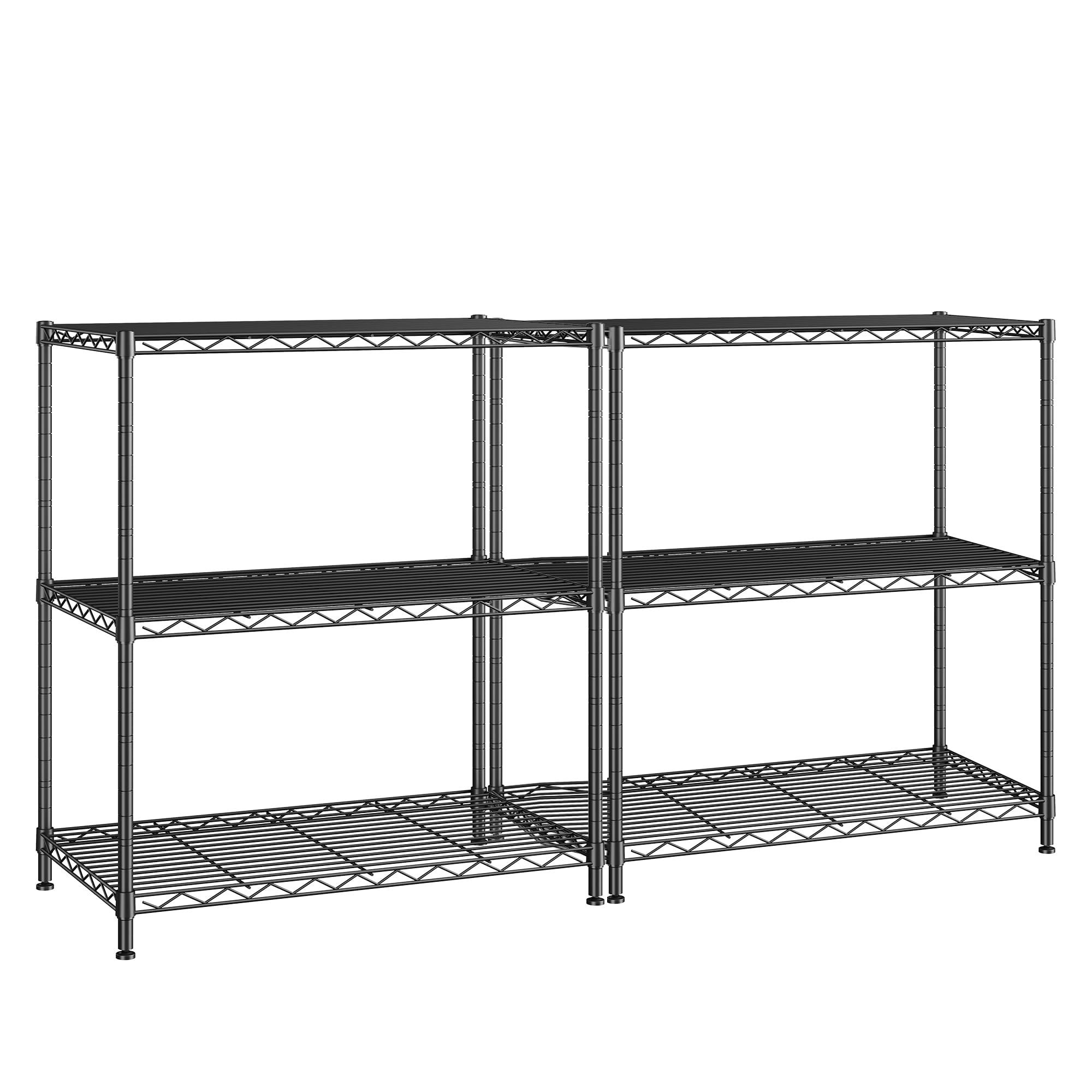 DurayLoly 3-Tier 450LBS Adjustable Wire Shelving Unit for Kitchen, 2PC